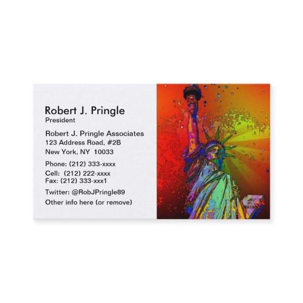 Psychedelic NYC Rainbow Color Statue of Liberty 1R