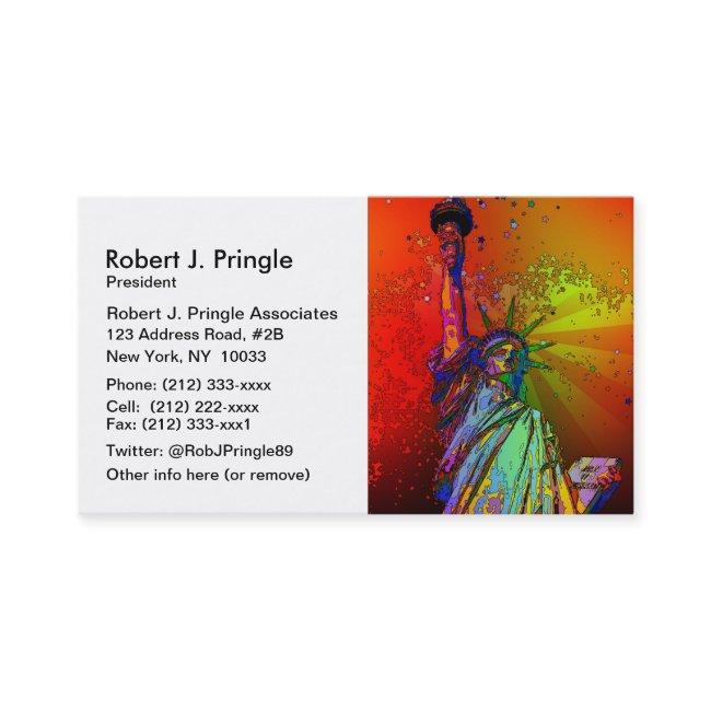 Psychedelic NYC Rainbow Color Statue of Liberty 1R