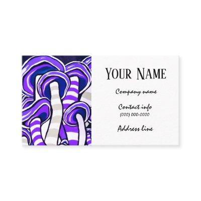 Psychedelic Purple Hippy Trippy Mushrooms Boho