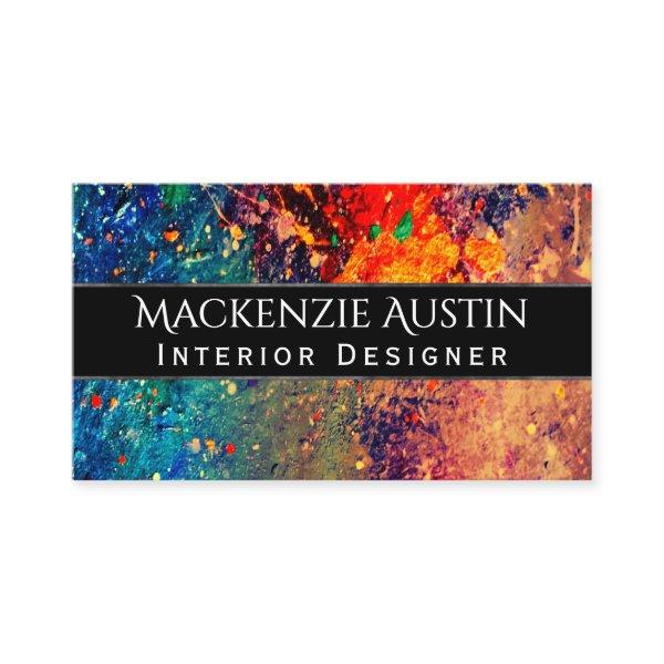 Psychedelic Splatter | Rainbow Abstract Monogram