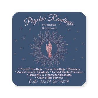 Psychic Medium Astrologist Navy Therapy Healing Square