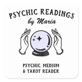 Psychic Medium Crystal Ball  Square S Square Sticker