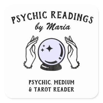 Psychic Medium Crystal Ball  Square S Square Sticker