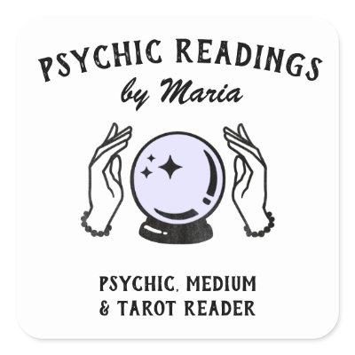 Psychic Medium Crystal Ball  Square S Square Sticker