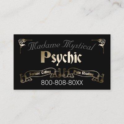 Psychic Medium Fortune Teller in Gold and Black