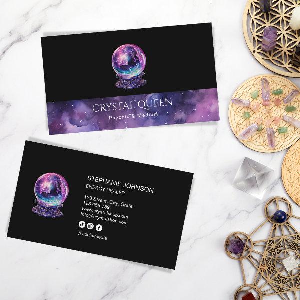 Psychic Medium Purple Galaxy Mystic Crystal Ball