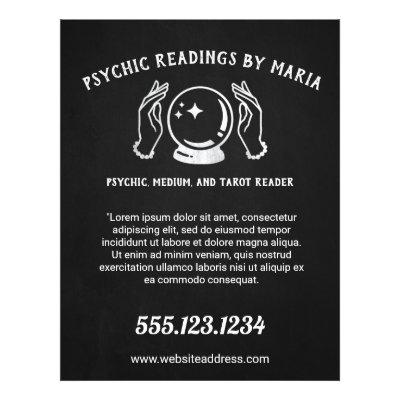 Psychic Medium Tarot Card Reader Flyer