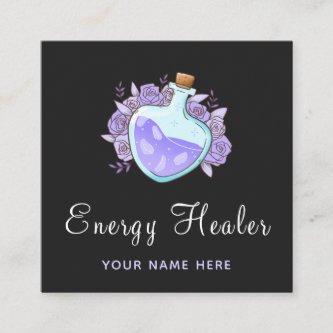 Psychic Tarot Reader Energy Healer Pretty Floral  Square