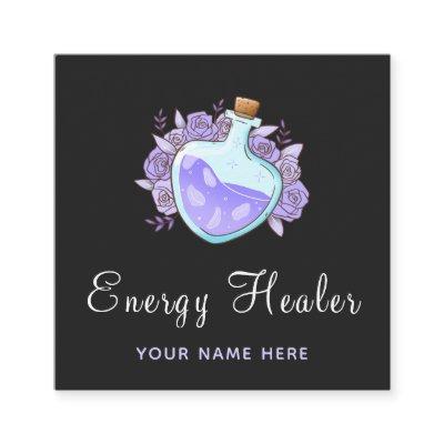 Psychic Tarot Reader Energy Healer Pretty Floral  Square