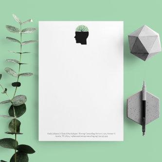 Psychologist Office Tree Modern Custom Counselor Letterhead