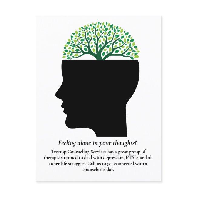 Psychology Tree Therapist Counselor Marketing Postcard