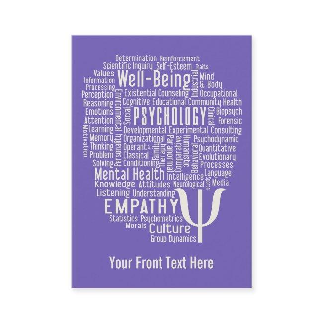 PSYCHOLOGY Word Cloud custom color