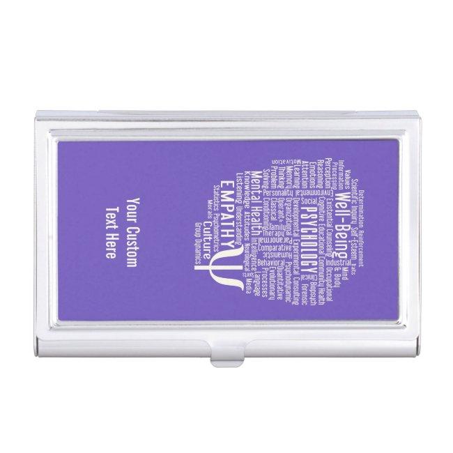 PSYCHOLOGY Word Cloud custom color card holder