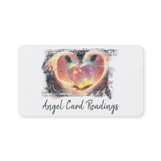 *~* Puffy Opal Heart Gold Angel Wings AP78 QR