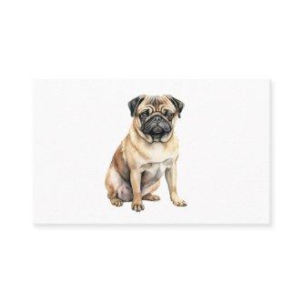 Pug watercolor print Pug breed art Pug dog paintin