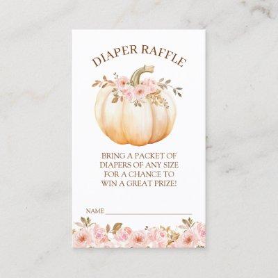 Pumpkin Baby Shower Diaper Raffle ticket Insert