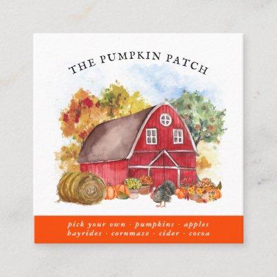 Pumpkin Patch Family Farm Rustic Barn Fall Square