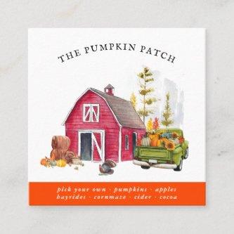 Pumpkin Patch Family Farm Vintage Truck Fall  Square