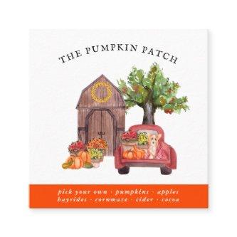 Pumpkin Patch Family Farm Vintage Truck Fall Square