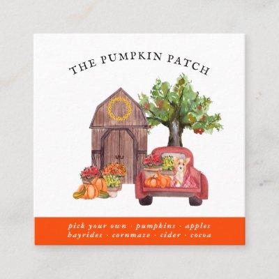 Pumpkin Patch Family Farm Vintage Truck Fall Square
