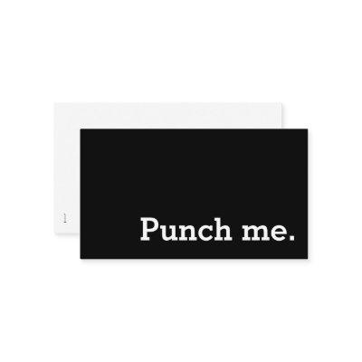 Punch Me Simple Dark Loyalty Coffee Punch-Card