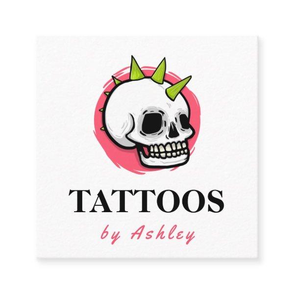Punk Rock Gothic Skull Tattoo Artist Salon Studio Square