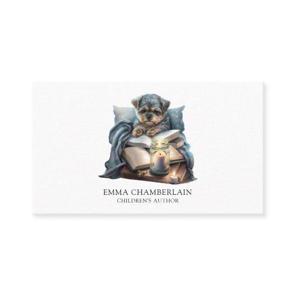 Puppy And Book Children's Author