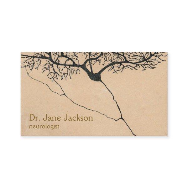 Purkinje Neuron Drawing - Sepia Neurologist