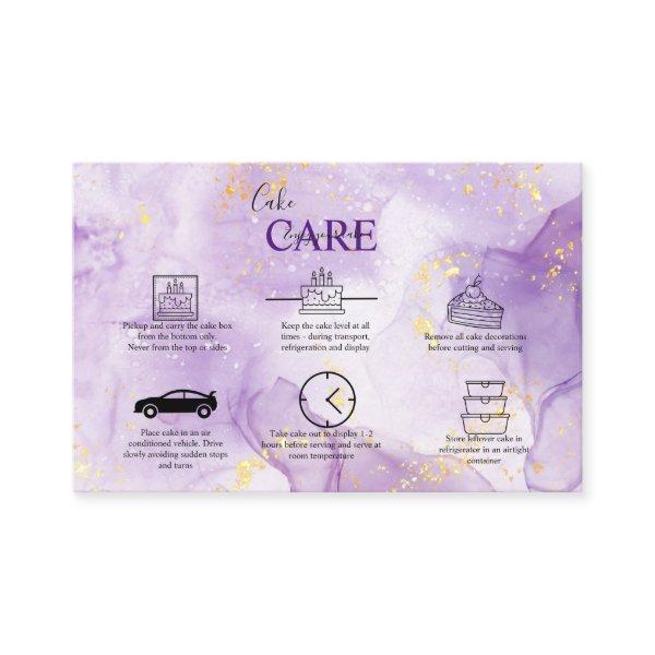 Purple Aesthetic Cake Care Square