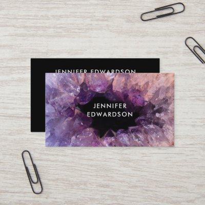Purple amethyst gemstone black professional