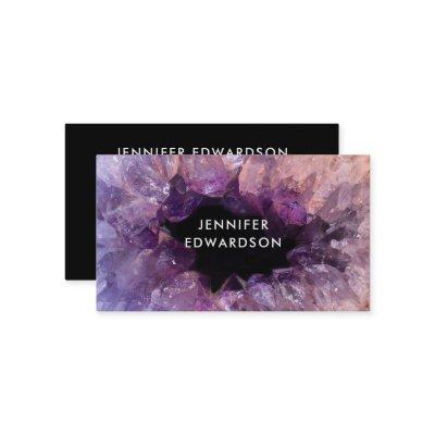 Purple amethyst gemstone black professional