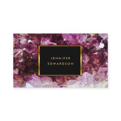 Purple amethyst gemstone crystal professional