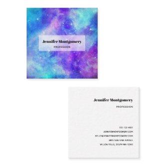 Purple and Blue Galaxy Space Abstract Square