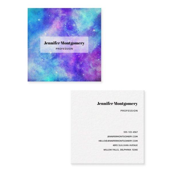 Purple and Blue Galaxy Space Abstract Square