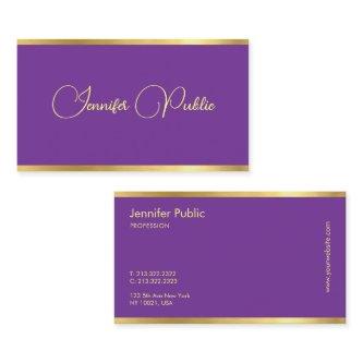 Purple And Gold Typography Script Modern Template
