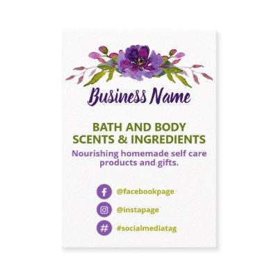 Purple And Green Floral Spa Ingredient List