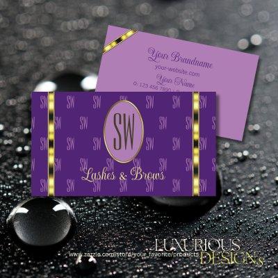 Purple and Lilac with Monogram Patterned Letters