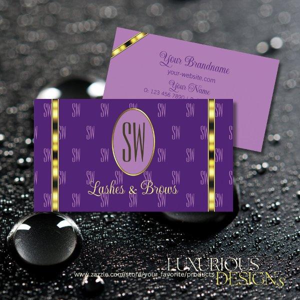 Purple and Lilac with Monogram Patterned Letters