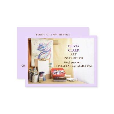 Purple Art Teacher/Tutor/ Educator Art Class