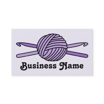 Purple Ball of Yarn & Crochet Hooks (Purple Back)