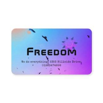 Purple, blue, birds, star, freedom