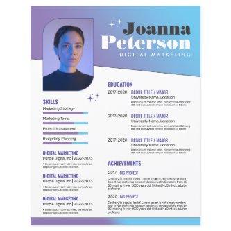 Purple Blue Resume (Template)