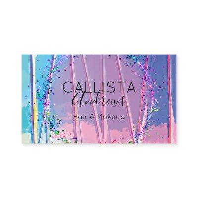 Purple Blue Zigzag Holograph Glitter Confetti