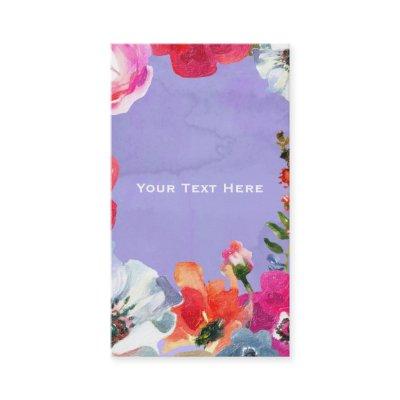 Purple Bold Painted Floral Pop Chic Modern