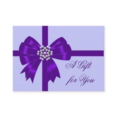 Purple Bow Lavender Purple Gift Certificates
