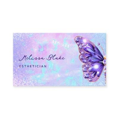 purple butterfly gems faux pastel glitter