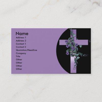 Purple Cross & Flowers