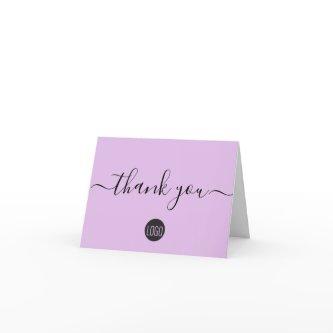 Purple Customizable Customer Appreciation Thank You Card
