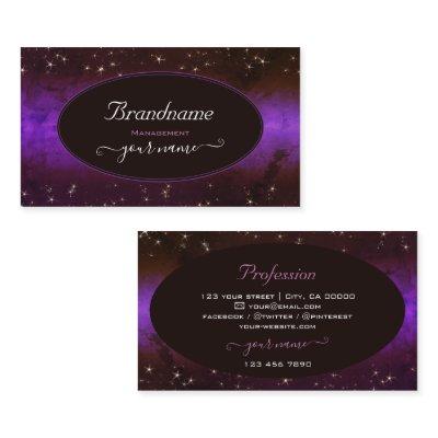 Purple Dark Burgundy Galaxy Glitter Stars Universe