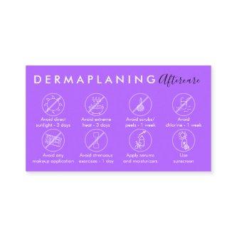 Purple Dermaplaning Aftercare Post Instructions